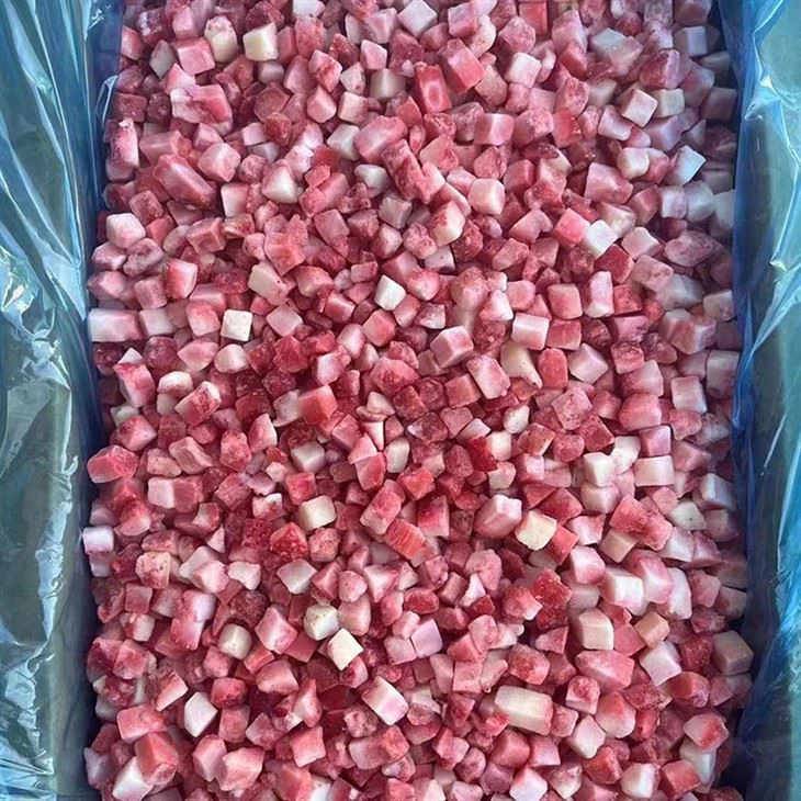 freezing strawberries dice