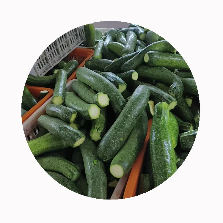 Zucchini prepared for blanching before freezing Zucchini prepared for blanching before freezing