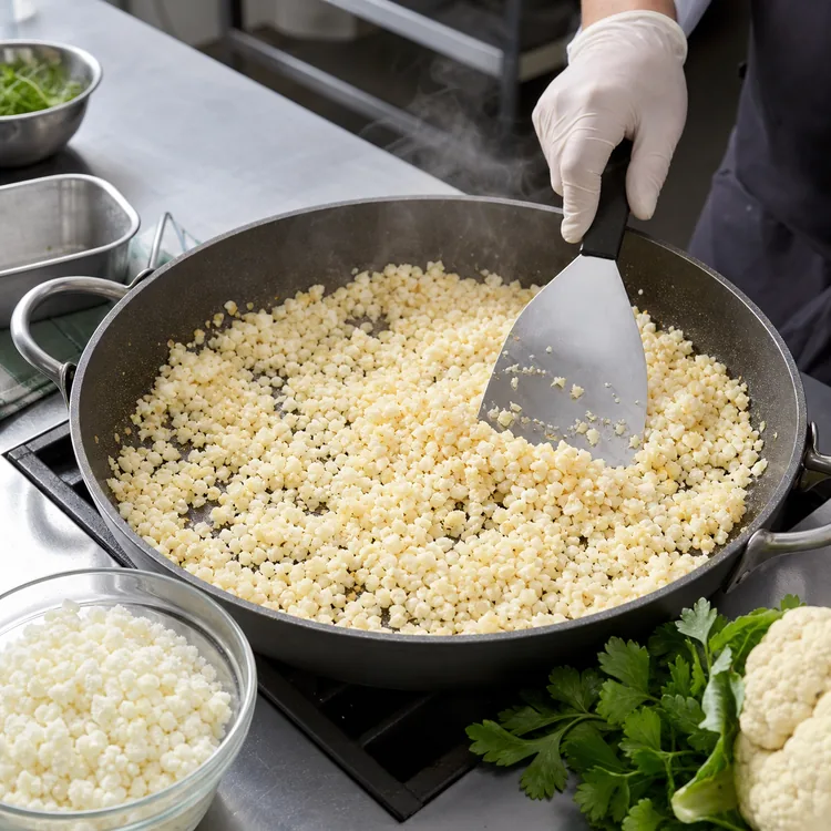 how-to-cook-frozen-cauliflower-rice-01-wide-skillet how-to-cook-frozen-cauliflower-rice-01-wide-skillet