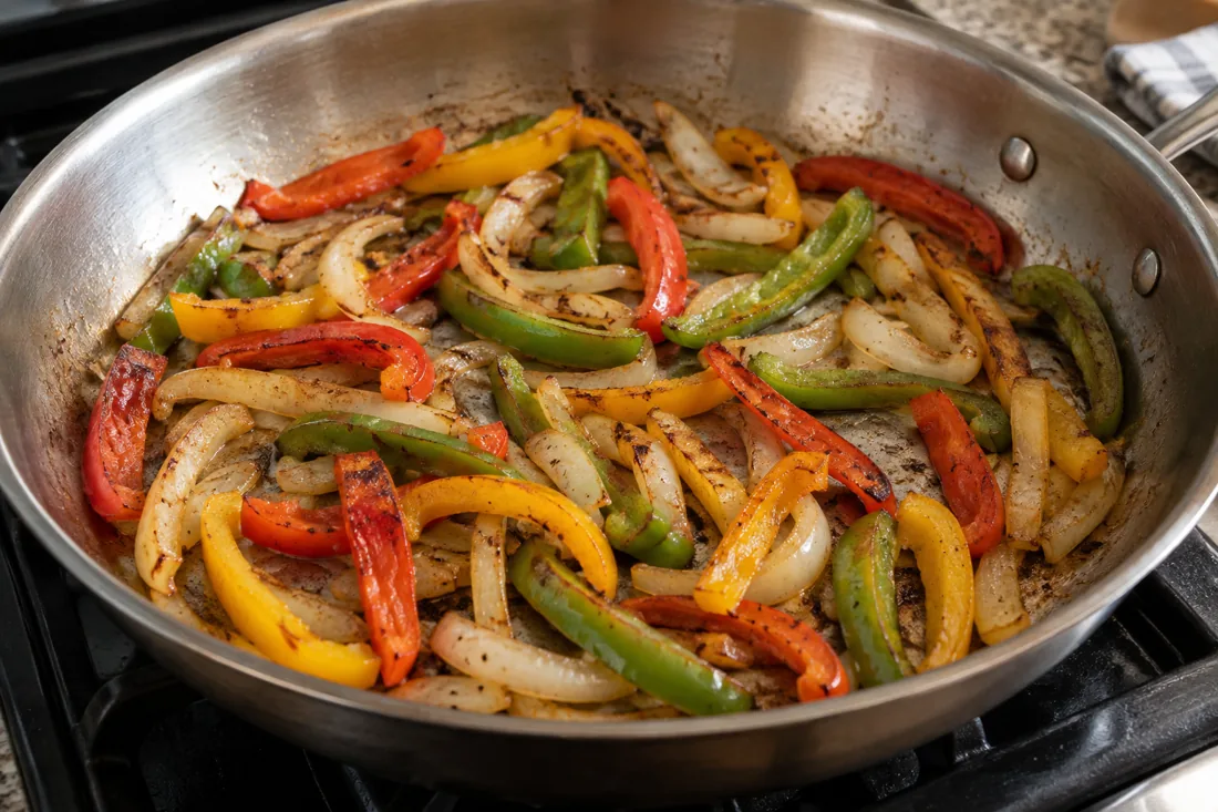 peppers-onions-browned-skillet peppers-onions-browned-skillet