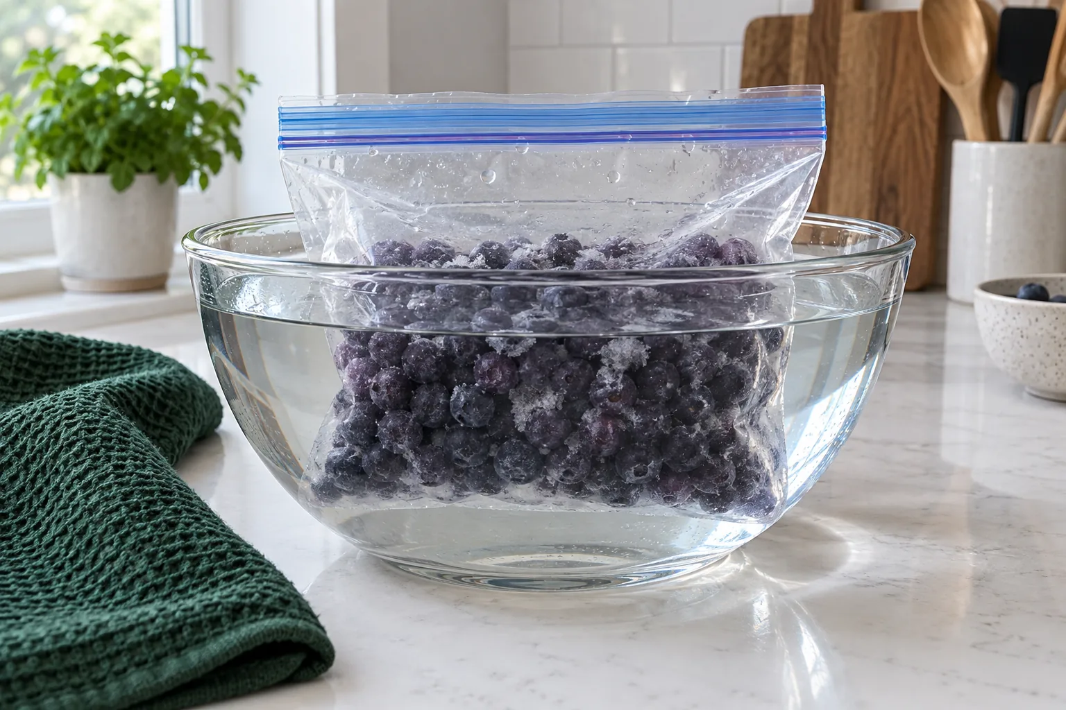 Use Cold Water for a Faster Sealed-Bag Thaw - visual guide for the method described in this section.
