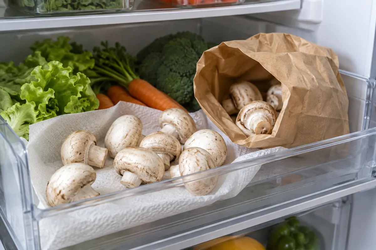 Store fresh mushrooms according to their condition